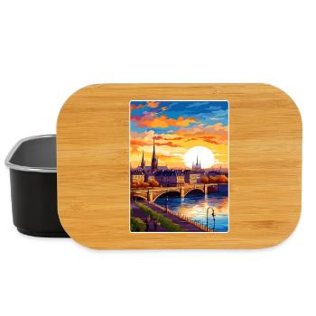 Bordeaux France Affiche de voyage Peinture Souvenir WPA - Boîte à goûter - noir - Devant