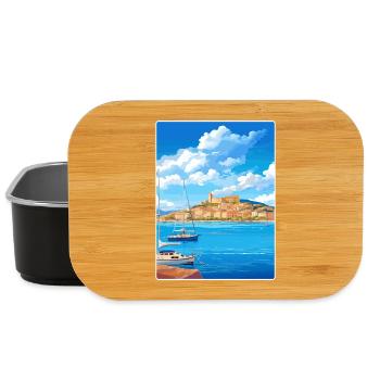 Saint Tropez Frankreich Vintage Reiseposter Souvenir - Lunch Box - Schwarz - Vorne