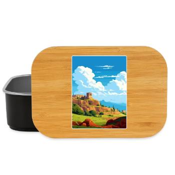 Némée Grèce Affiche de voyage Peinture de carte postale souvenir - Boîte à goûter - noir - Devant