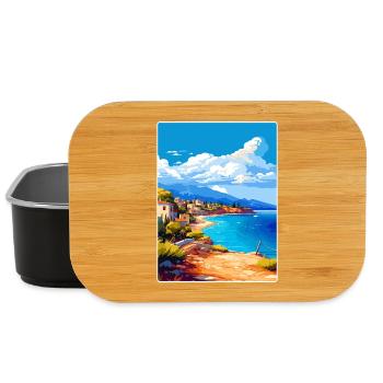 Île d’Agistri Grèce Affiche de voyage Souvenir WPA - Boîte à goûter - noir - Devant