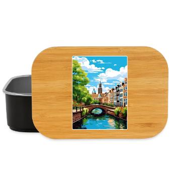 Amsterdam Netherlands Travel Poster Souvenir WPA - Lunch Box - black - Front