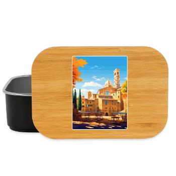 Volterra Italy Travel Poster Souvenir Painting WPA - Lunch Box - black - Front