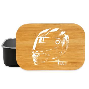 ride motorcycle helmet biker supersport racing symbol - Lunch Box - black - Front