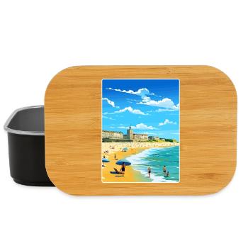 Biarritz Frankreich Reise Poster Souvenir Farbe WPA - Lunch Box - Schwarz - Vorne