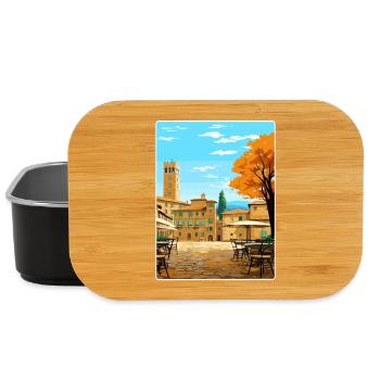 Volterra Italien Reise Poster Souvenir Malerei WPA - Lunch Box - Schwarz - Vorne