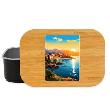 Antalya Turquie Voyage Affiche Souvenir Peinture WPA - Boîte à goûter - noir - Devant