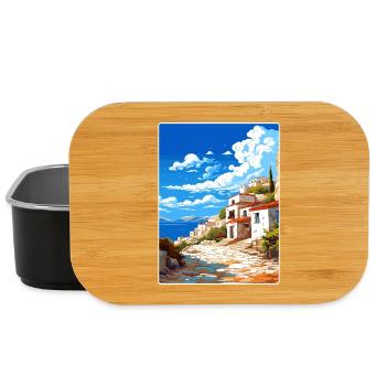 Mani Halbinsel Griechenland Reiseposter Souvenir WPA - Lunch Box - Schwarz - Vorne
