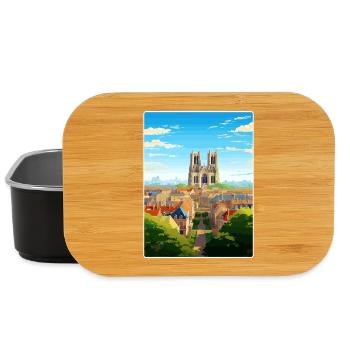 Reims Frankreich Reise Poster Souvenir Postkarte Farbe - Lunch Box - Schwarz - Vorne