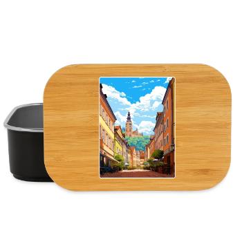 Heidelberg Allemagne Affiche de voyage Peinture Souvenir WP - Boîte à goûter - noir - Devant
