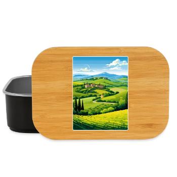 Toskana Italien Reise Poster Souvenir Malerei WPA - Lunch Box - Schwarz - Vorne