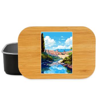 Dubrovnik Croatie Affiche de voyage Peinture Souvenir WPA - Boîte à goûter - noir - Devant