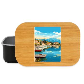 Fethiye Turkey Travel Poster Souvenir Painting WPA - Lunch Box - black - Front