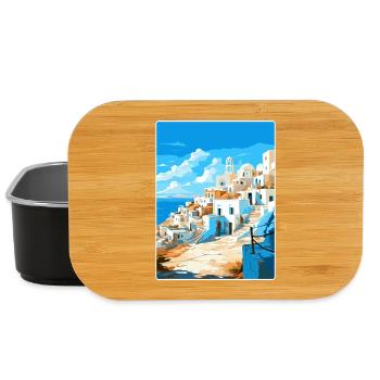 Karpathos Griechenland Reise Poster Souvenir Farbe WPA - Lunch Box - Schwarz - Vorne