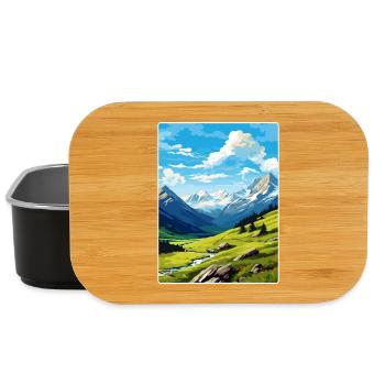 Stilfser Joch Italien Reise Poster Souvenir Malerei WPA - Lunch Box - Schwarz - Vorne