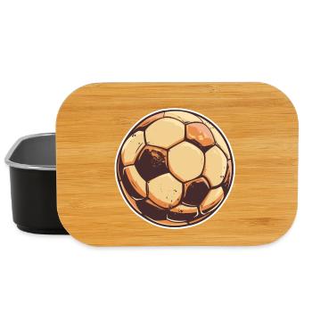 Graphisme rétro football - Boîte à goûter - noir - Devant
