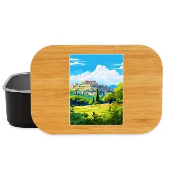 Athens Greece Travel Poster Souvenir Painting WPA - Lunch Box - black - Front