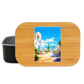 Kos Grèce Affiche de voyage Souvenir Carte Postale Peinture - Boîte à goûter - noir - Devant