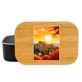 Athens Greece Travel Poster Souvenir Painting WPA - Lunch Box - black - Front