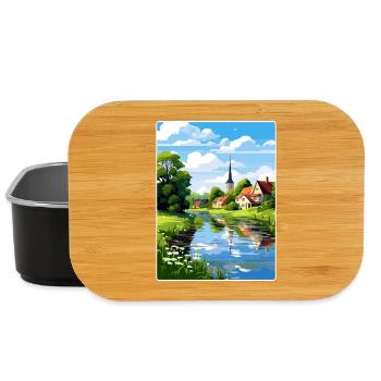 Spreewald Germany Travel Poster Souvenir Paint WPA - Lunch Box - black - Front
