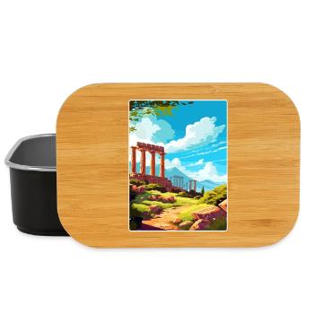 Ancient Corinth Greece Travel Poster Souvenir WPA - Lunch Box - black - Front