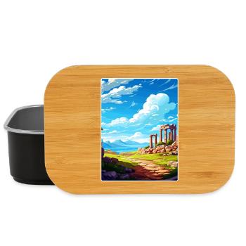 Ancient Corinth Greece Travel Poster Souvenir WPA - Lunch Box - black - Front