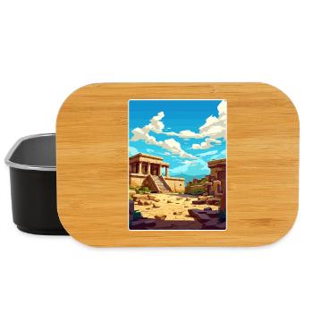 Knossos Palast Griechenland Reiseposter Souvenir WPA - Lunch Box - Schwarz - Vorne