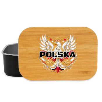 Polen Polska polnisch rot weiß Adler Krone - Lunch Box - Schwarz - Vorne