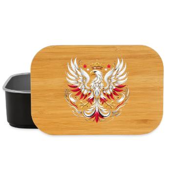 Polen Polska polnisch rot weiß Adler Krone - Lunch Box - Schwarz - Vorne