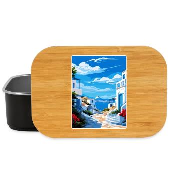 Milos Griechenland Reise Poster Souvenir Postkarte Farbe - Lunch Box - Schwarz - Vorne