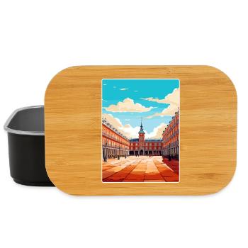 Madrid Espagne Affiche de voyage Souvenir Carte Postale Peinture - Boîte à goûter - noir - Devant
