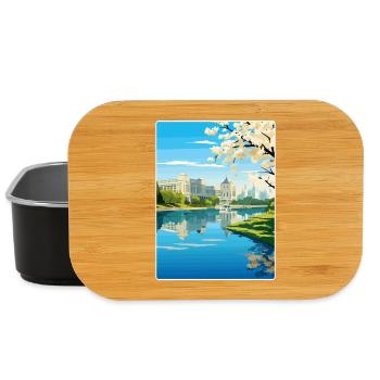 Bukarest Rumänien Reise Poster Souvenir Farbe WPA - Lunch Box - Schwarz - Vorne