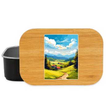 Montagnes du Harz Allemagne Affiche de voyage Souvenir WPA - Boîte à goûter - noir - Devant