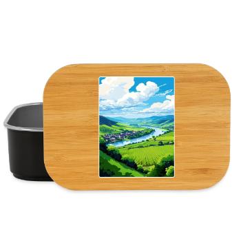 Moselle Valley Germany Travel Poster Souvenir WPA - Lunch Box - black - Front
