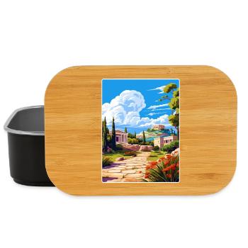 Griechenland Reise Poster Souvenir Malerei WPA - Lunch Box - Schwarz - Vorne