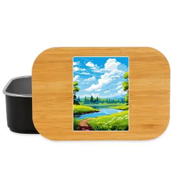 Donau Auen Allemagne Affiche de voyage Peinture Souvenir WP - Boîte à goûter - noir - Devant