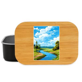 Unteres Odertal Deutschland Reiseposter Souvenir - Lunch Box - Schwarz - Vorne