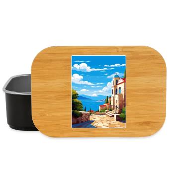 Preveza Griechenland Reise Poster Souvenir Malerei WPA - Lunch Box - Schwarz - Vorne