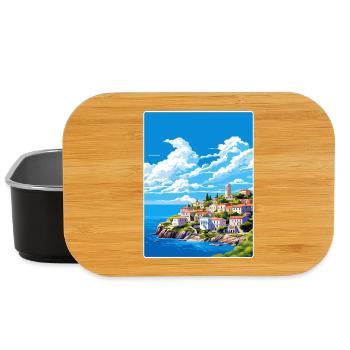 Île d’Alonissos Grèce Affiche de voyage Souvenir WPA - Boîte à goûter - noir - Devant