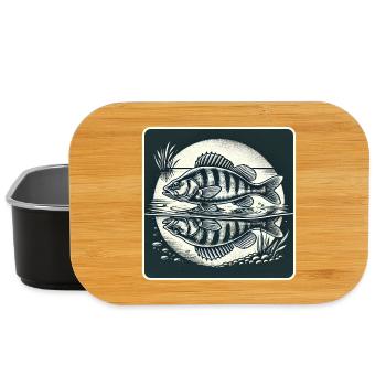 Barsch Natur Angler Design - Lunch Box - Schwarz - Vorne