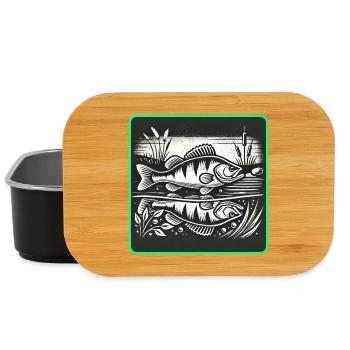 Barsch Raubfisch Design - Lunch Box - Schwarz - Vorne