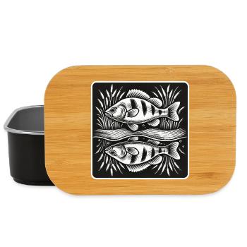 Barsch Fisch Angel Design - Lunch Box - Schwarz - Vorne