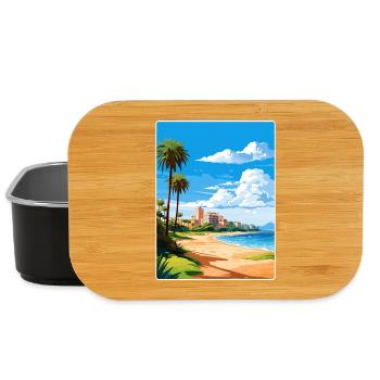 Costa Dorada Espagne Affiche de voyage Peinture Souvenir WP - Boîte à goûter - noir - Devant