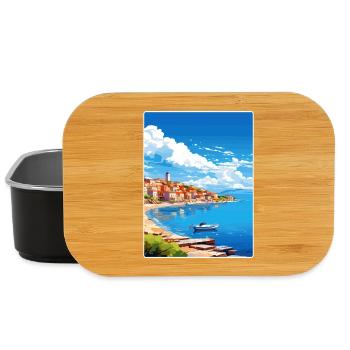 Chania Griechenland Reise Poster Souvenir Malerei WPA - Lunch Box - Schwarz - Vorne