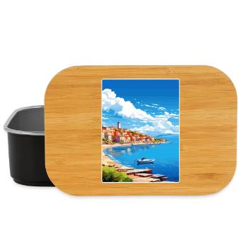 Peloponnese Travel Poster Souvenir Postcard Paint - Lunch Box - black - Front