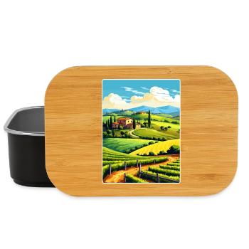 Toskana Italien Reise Poster Souvenir Malerei WPA - Lunch Box - Schwarz - Vorne
