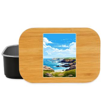 Godrevy Point Angleterre Affiche de voyage Souvenir WPA - Boîte à goûter - noir - Devant