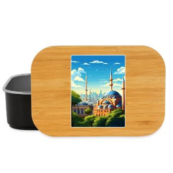 Istanbul Turkey Travel Poster Souvenir Paint WPA - Lunch Box - black - Front
