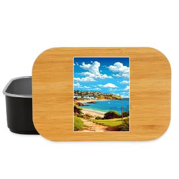 Carbis Bay Cornwall England Travel Poster Souvenir - Lunch Box - black - Front
