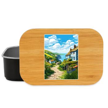 Cadgwith Cornwall England Reiseposter Souvenir - Lunch Box - Schwarz - Vorne