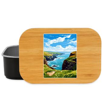 Boscastle Cornwall England Reiseposter Souvenir - Lunch Box - Schwarz - Vorne